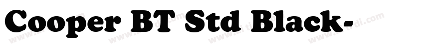 Cooper BT Std Black字体转换